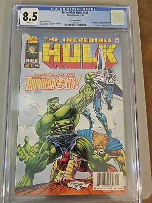 Buy 1996 MARVEL / INCREDIBLE HULK #449 Newsstand - 1st Ap. Of THUNDERBOLTS - CGC 8.5 • 127.88£