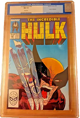 Buy Incredible Hulk 340 CGC 9.4 White Pages Marvel McFarlane Classic Wolverine 1988! • 199.88£