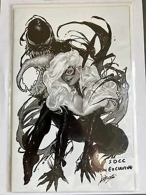 Buy Spider-Man 27 Lobos Venom Black Cat Variant Cover Comic Con Exclusive • 12£