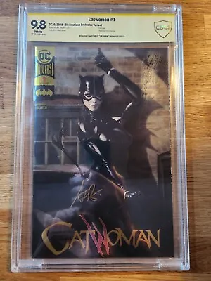 Buy Catwoman #1 Variant CBCS 9.8 NM/MT Signed Stanley “Artgerm” Lau 2018 DC Comics • 80£