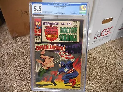 Buy Strange Tales 159 Cgc 5.5 Marvel 1967 1st SA Val Captain America Nick Fury Ow/w • 79.15£