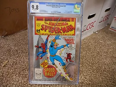 Buy Amazing Spiderman Annual 22 Cgc 9.8 Marvel 1988 1st Appearance Of Speedball WP • 126.13£