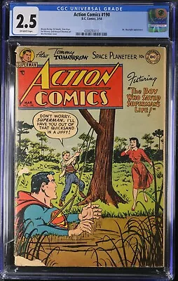 Buy Action Comics #190  CGC 2.5  Superman  1954  DC  Lois Lane • 160.05£