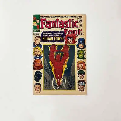 Buy Fantastic Four #54 Vol 1. VF Raw Comic Pence Copy 1966 • 108£