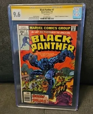 Buy BLACK PANTHER #7 CGC 9.6 White Pages 1978 Signed By STAN LEE!!! 1st App JAKARRA • 473.05£