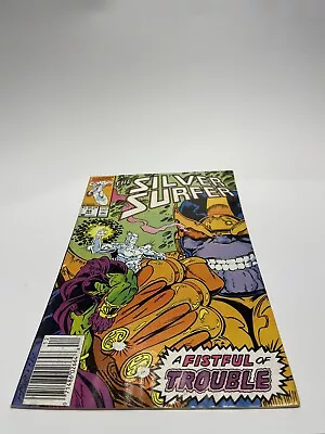 Buy Silver Surfer #44 1990 VF 1st Appearance Of The Infinity Gauntlet Newsstand Copy • 64.99£