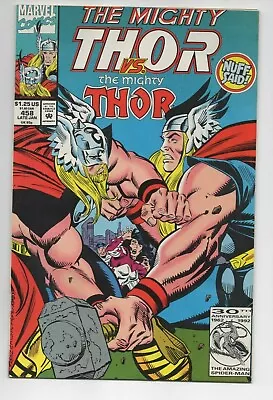 Buy Marvel Comics The Mighty Thor Thor Vs. Thor Comic Book #458 NM • 11.82£