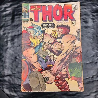 Buy Mighty Thor #126 Marvel Comics 1966 Silver Age Hercules Kirby Stan Lee • 44.56£