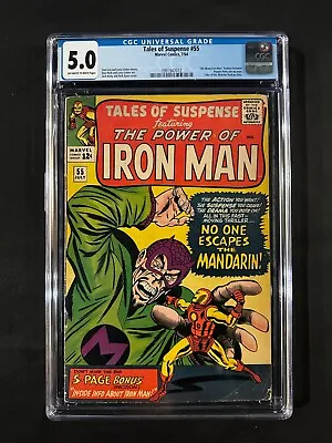 Buy Tales Of Suspense #55 CGC 5.0 (1964) - Iron Man & Mandarin Cover • 143.91£
