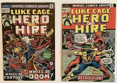 Buy Luke Cage Hero For Hire #11 & 14 ~ 1973 Marvel ~ See Pics ~ 11f-, 14vg • 11.98£