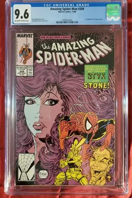 Buy Amazing Spider-Man #309 CGC 9.6 NM+ 1st App Styx & Stone. Todd McFarlane • 87.90£