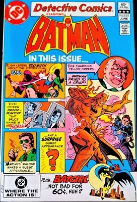 Buy DETECTIVE COMICS #515 VFN BATMAN 1982 1st ACADEMY OF CRIME Plus BATGIRL STORY DC • 4.99£