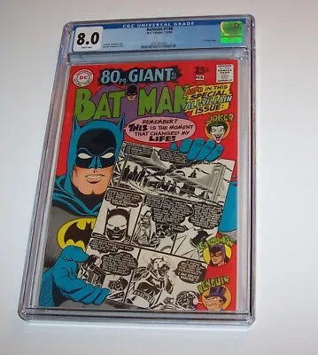 Buy Batman #198 - DC 1968 Silver Age Issue - CGC VF 8.0 - Rogue's Gallery 80-Page • 212.84£