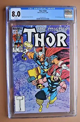 Buy 1984 Marvel Comics The Mighty Thor #350 ~ Beta Ray Bill Appearance ~ CGC 8.0 VF • 23.64£