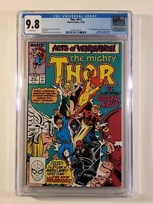 Buy Thor #412 Marvel Comics CGC 9.8 1989 Direct 1st Full Appearance New Warriors • 209.10£