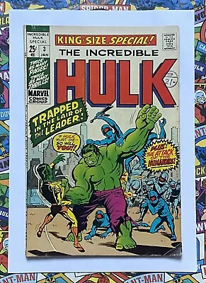 Buy Incredible Hulk King-size Special #3 - Jan 1971 - Leader Appearance! - Fn (6.0) • 14.99£