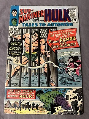 Buy Tales To Astonish #70 7.0 1st Sub-Mariner In Title Hulk Marvel Comic • 60.05£