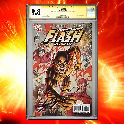 Buy CGC SS 9.8 Flash #8 Signed By Grant Gustin & Tom Cavanagh Reverse Flash TV 2011 • 799.20£
