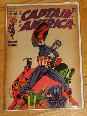 Buy Captain America #111 Steranko Classic Vf Area With Some Tonning • 58.09£
