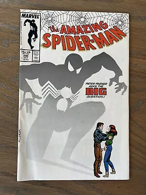 Buy MARVEL COMICS AMAZING SPIDER-MAN 290 Black Suit VF/NM PETER PROPOSES TO MJ Key • 12.06£