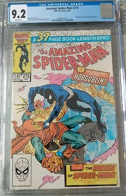 Buy The Amazing Spider-Man #275 CGC 9.2 White Pages Marvel 1989  • 60.76£