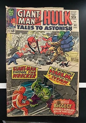Buy TALES TO ASTONISH 2-Issue Lot! 1964! Hulk! Giant-Man! Steve Ditko! Silver Age! • 26.41£