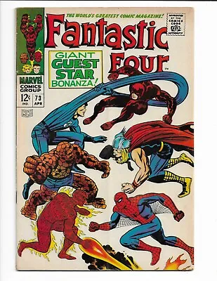 Buy Fantastic Four 73 - Vg/f 5.0 - Spider-man - Daredevil - Thor (1968) • 38.54£
