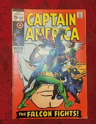 Buy Captain America #118, Vol. 1, 1969, Marvel 2nd Red Falcon  • 27.15£