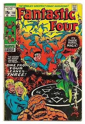Buy Fantastic Four #110 (Vol 1) : F- :  One From Four Leaves Three!  : Cents Copy • 14.95£