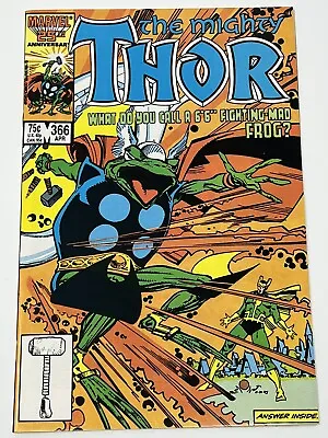 Buy Thor #366 (1986) Frog Thor Cover NM - Walter Simonson • 23.79£
