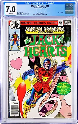 Buy Marvel Premiere #44 CGC 7.0 (Oct 1978) Jack Of Hearts, Zeck & Nebres Cover • 33.31£