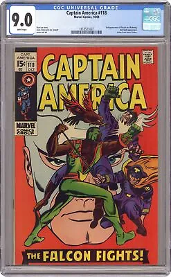 Buy Captain America #118 CGC 9.0 1969 1618521007 • 368.10£