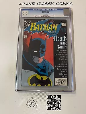 Buy Batman # 426 CGC Graded 9.2 DC Comic Book Death In The Family Part 1 1988 JH7 • 94.87£