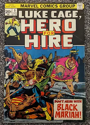 Buy Luke Cage Hero For Hire 5. Marvel 1973. 1st Appearance Of Black Mariah • 24.98£