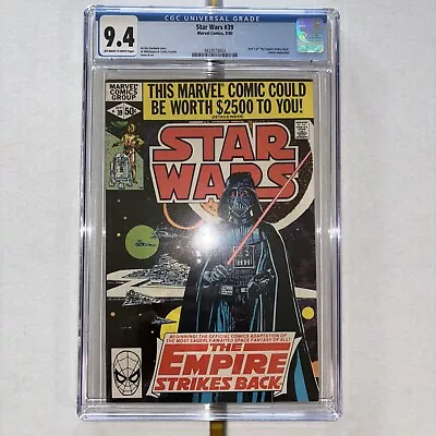 Buy Star Wars #39 CGC 9.4 Empire Strikes Back Marvel Comic Darth Vader 1980 • 63.96£
