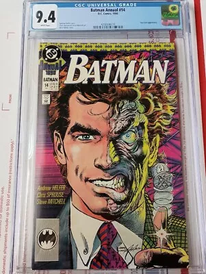 Buy BATMAN ANNUAL #14 (1990) CGC 9.4 NM+🦇Origin Of TWO-FACE🦇Neal Adams Cover • 41.57£
