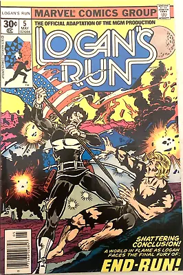 Buy Logans Run # 5. May 1977.  Gerge Perez-cover. Marvel Comics. Vfn 8.0 • 7.19£