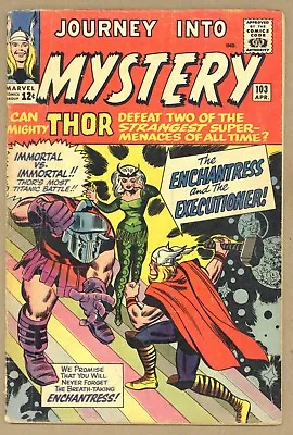 Buy Journey Into Mystery 103 VG Kirby 1st ENCHANTRESS + EXECUTIONER 1964 Marvel V514 • 176.94£