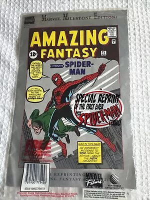 Buy Marvel Milestone Edition Amazing Fantasy #15 Spider-Man  Reprint 1996 (Sealed) • 25£