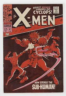 Buy Uncanny X-Men 41 Marvel 1968 FN VF Cyclops Roy Thomas Don Heck • 67.28£