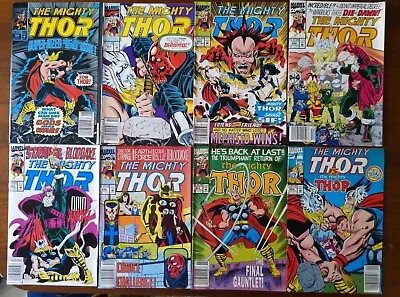 Buy Thor #450 452-458 - Newsstand Lot Mephisto Bloodaxe Dr Strange Loki Enchantress • 31.62£