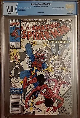 Buy Amazing Spider-Man # 340 (Oct. 1990, Marvel) Mark Jewelers; CBCS FN/VF (7.0) • 71.95£