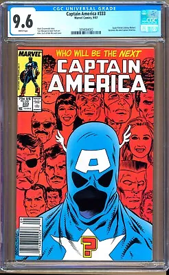 Buy Captain America #333 (1987) CGC 9.6  White Pages   Super-Patriot    NEWSSTAND  • 63.24£