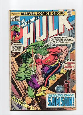 Buy THE INCREDIBLE HULK #193 Marvel Comics, 1975/ The Doctor's Name Is ... Samson! • 3.16£