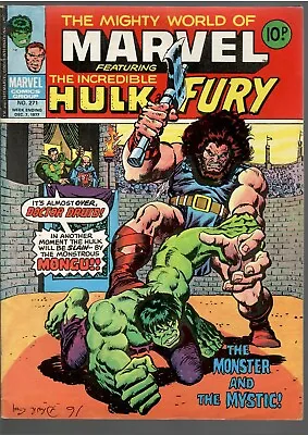 Buy #271 1977 7 December The Mighty World Of Marvel Starring The Incredible Hulk  • 5£