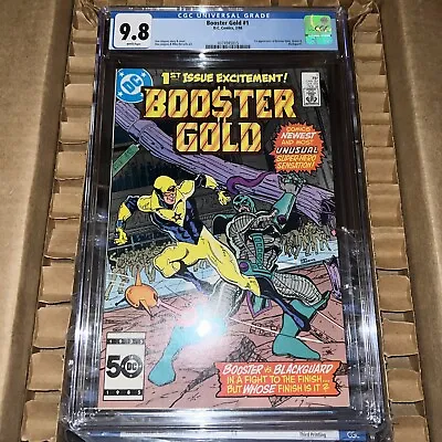 Buy Booster Gold #1 ❄️ CGC 9.8 WHITE PGs ❄️ 1st Booster Gold & Skeets! DC Comic 1986 • 317.74£