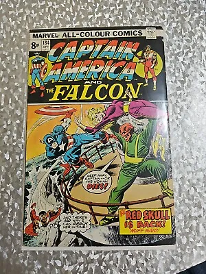Buy Captain America And The Falcon, #184, Marvel 1975,  The Red Skull Is Back!,  • 3£