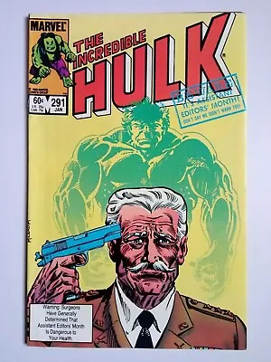 Buy The Incredible Hulk #291, VFN-, Origin General Ross Thunderbolt, 1984. • 9.95£