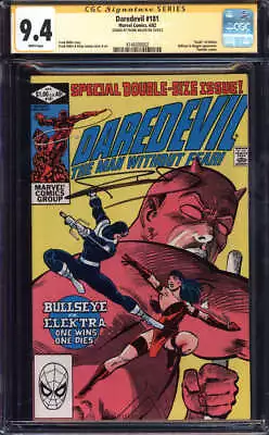 Buy Daredevil #181 Cgc 9.4 White Pages // Signed Frank Miller Marvel 1982 • 223.78£