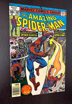 Buy AMAZING SPIDER-MAN #167 (Marvel Comics 1977) -- 1st App WILL O THE WISP -- VF/NM • 18.99£